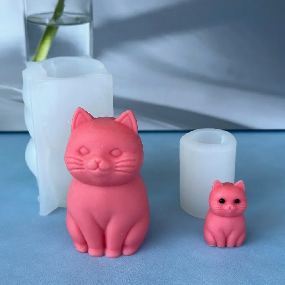 Soap Making Animal Fat - 3D 뚱뚱한 고양이 동물 실리콘 양초