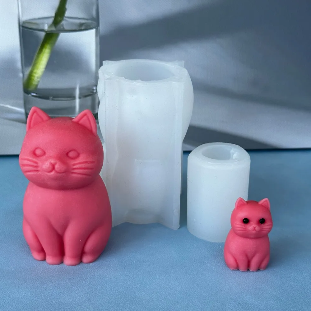 3D 뚱뚱한 고양이 동물 실리콘 양초 금형 DIY 사랑 - Soap Making Animal Fat 리뷰 및 가격