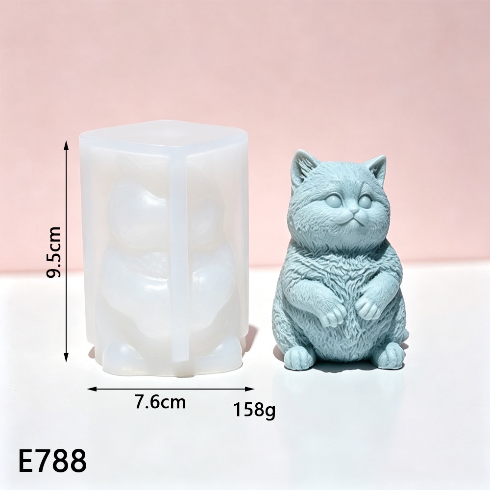 3D 뚱뚱한 고양이 아로마테라피 양초 실리콘 몰드 DI - Soap Making Animal Fat 리뷰 및 가격