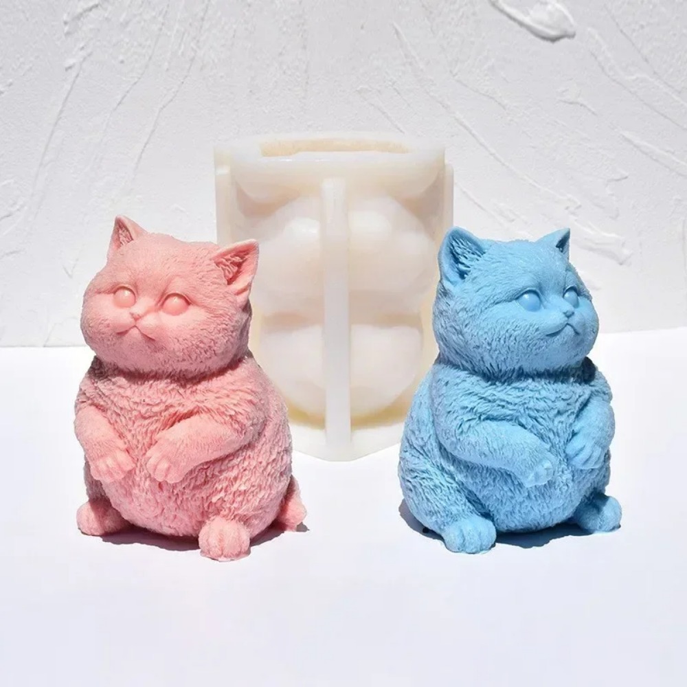 3D 뚱뚱한 고양이 아로마테라피 양초 실리콘 몰드 DI - Soap Making Animal Fat 리뷰 및 가격