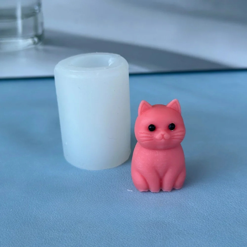 3D 뚱뚱한 고양이 동물 실리콘 캔들 몰드 DIY 귀여 - Soap Making Animal Fat 리뷰 및 가격