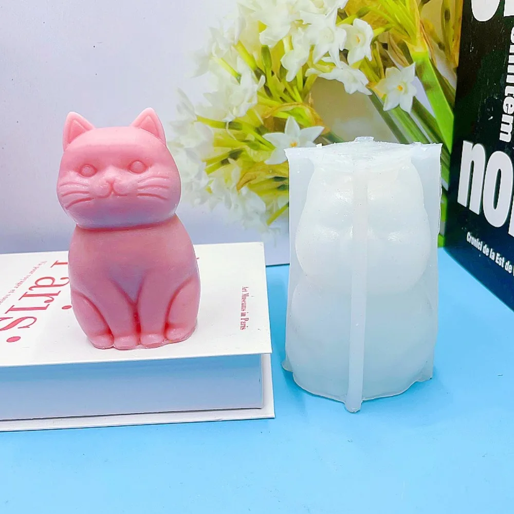 3D 뚱뚱한 고양이 동물 실리콘 양초 몰드 DIY 사랑 - Soap Making Animal Fat 리뷰 및 가격
